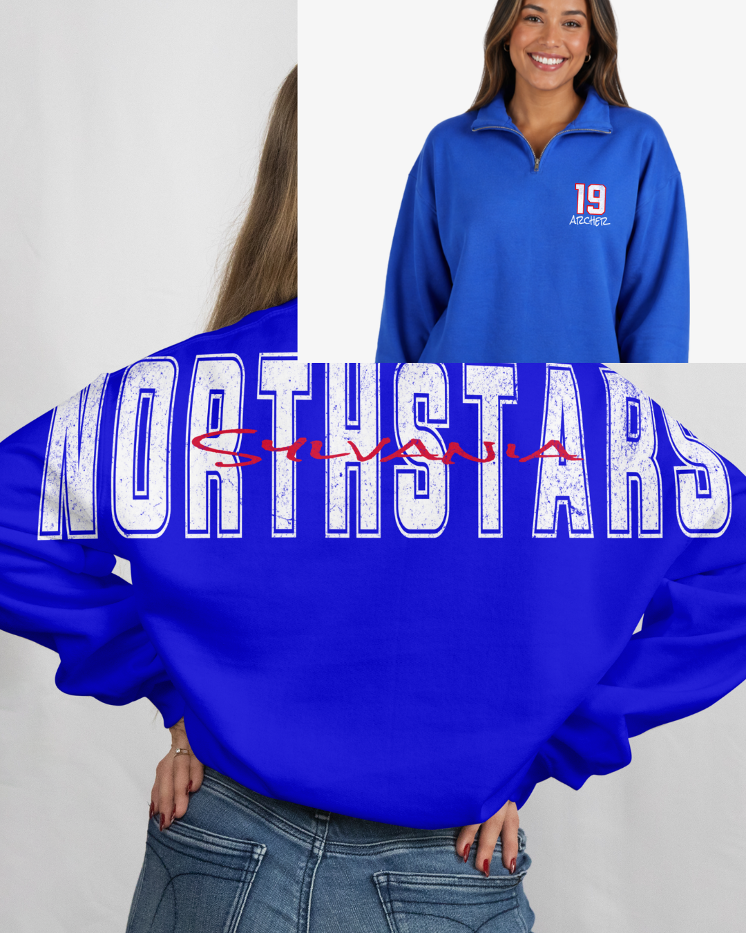 Royal Blue NorthStar 1/4 Zip Up Big Back