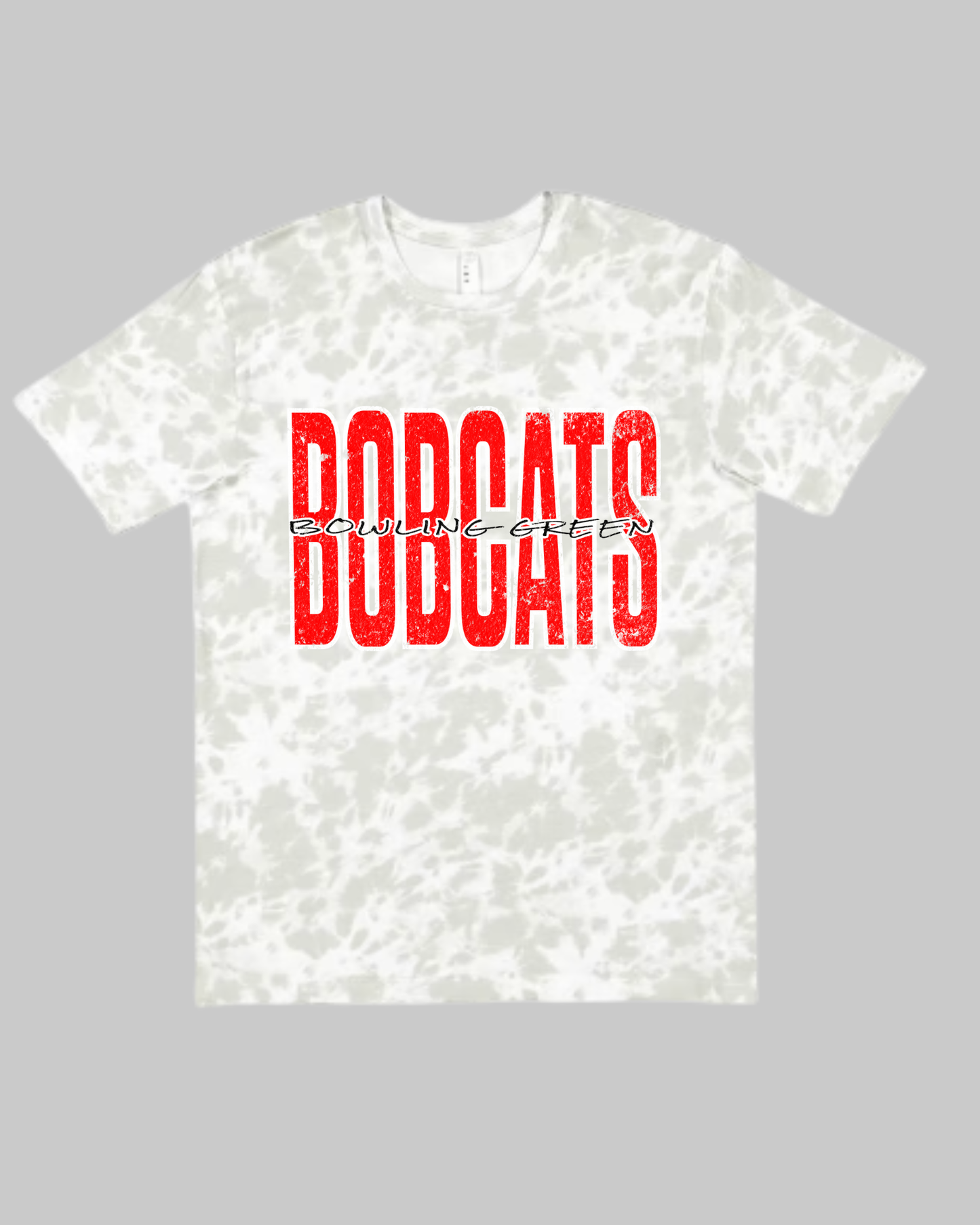 Bobcat distressed Tie Die Tshirt
