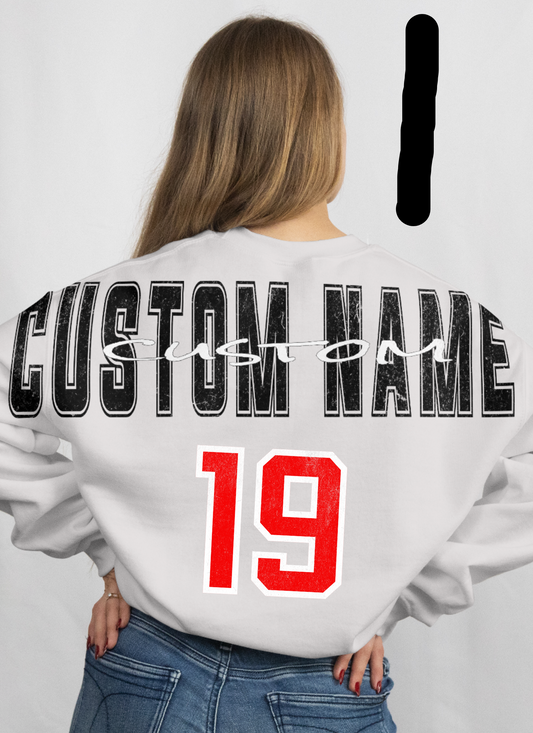 2 Color Big Back Crewneck