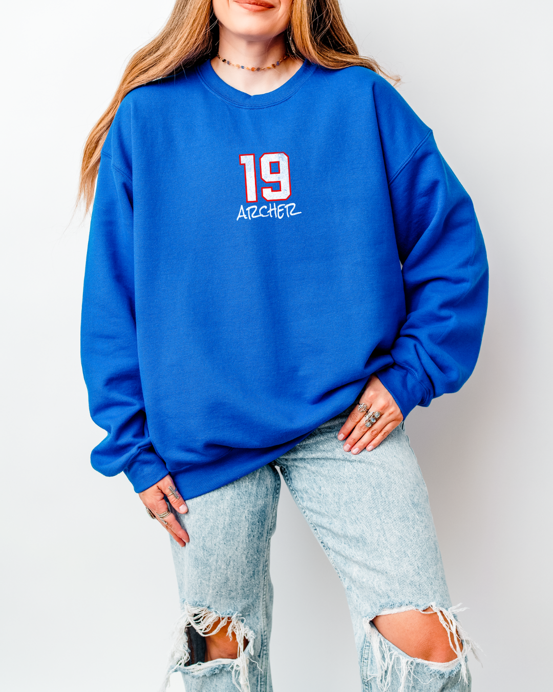 Royal Blue NorthStar Big Back Crewneck