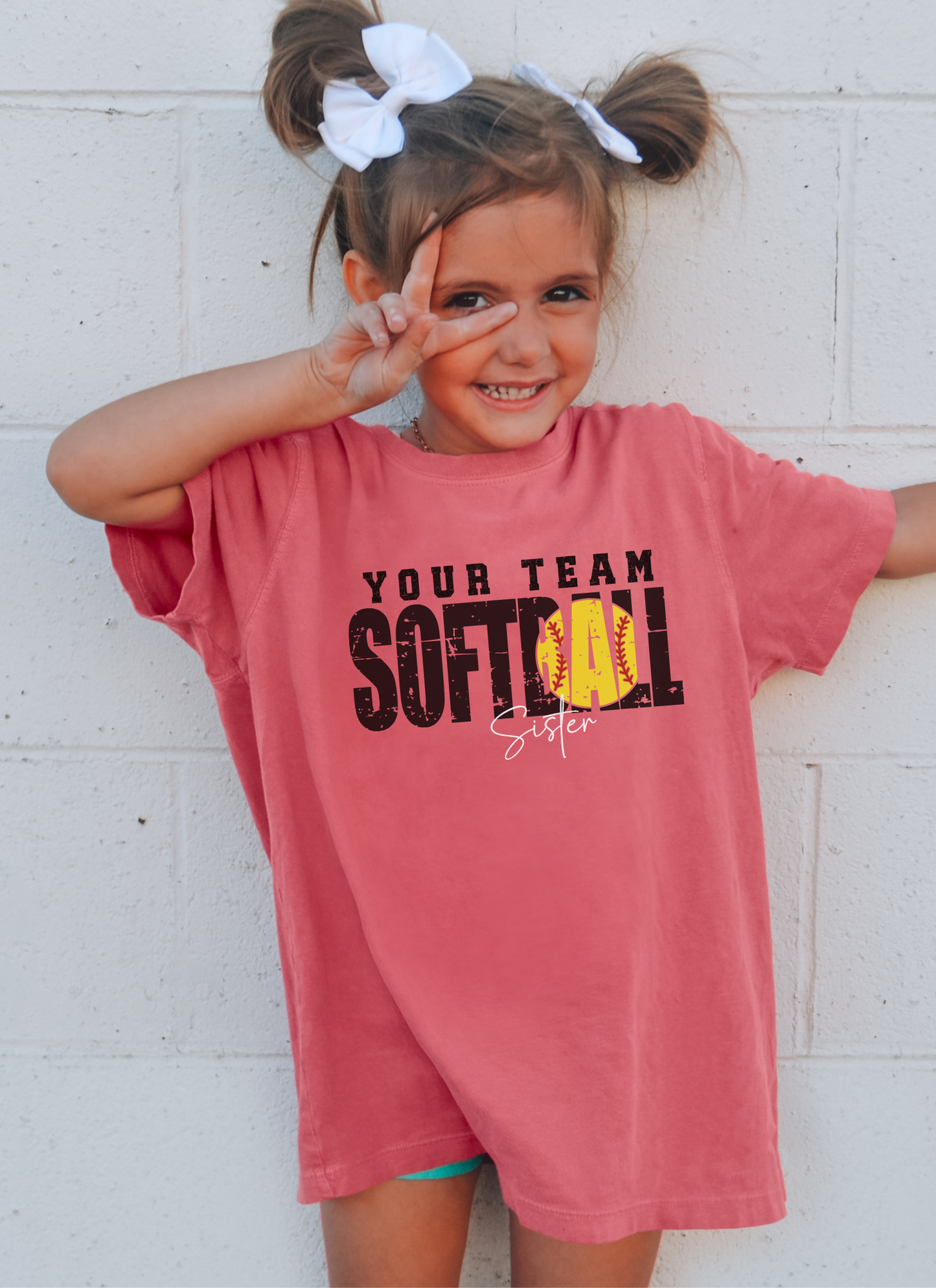Custom Baseball/Softball Sister Tshirt (Youth)