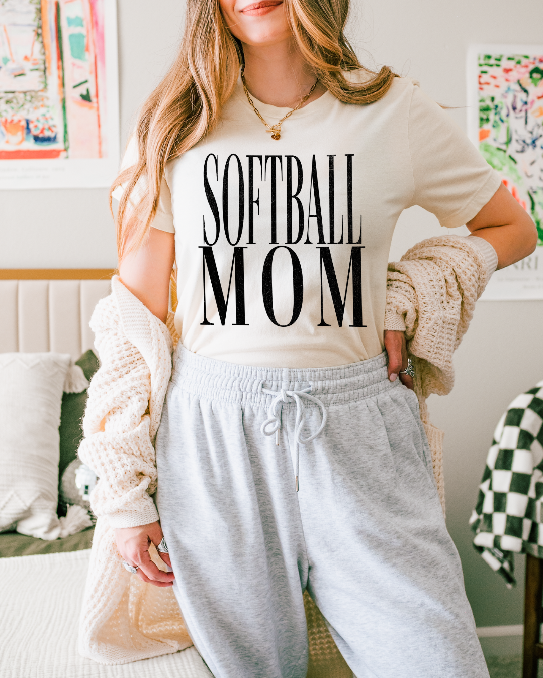 Softball Mom TShirt (Crop or Full Length)