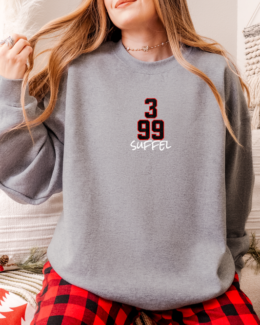 Black and Red Ice Cats big back Crewneck
