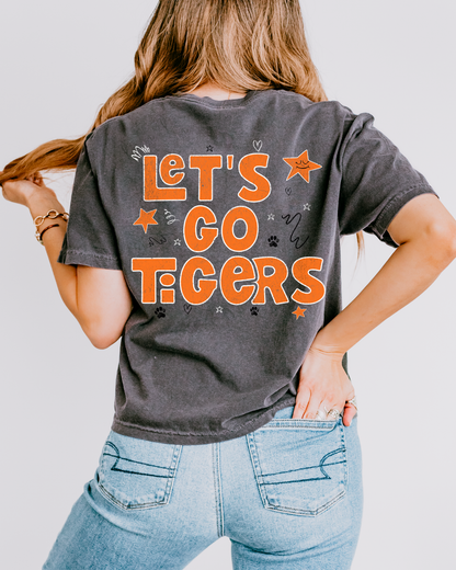 Mom Crop Tigers Doodle Shirt