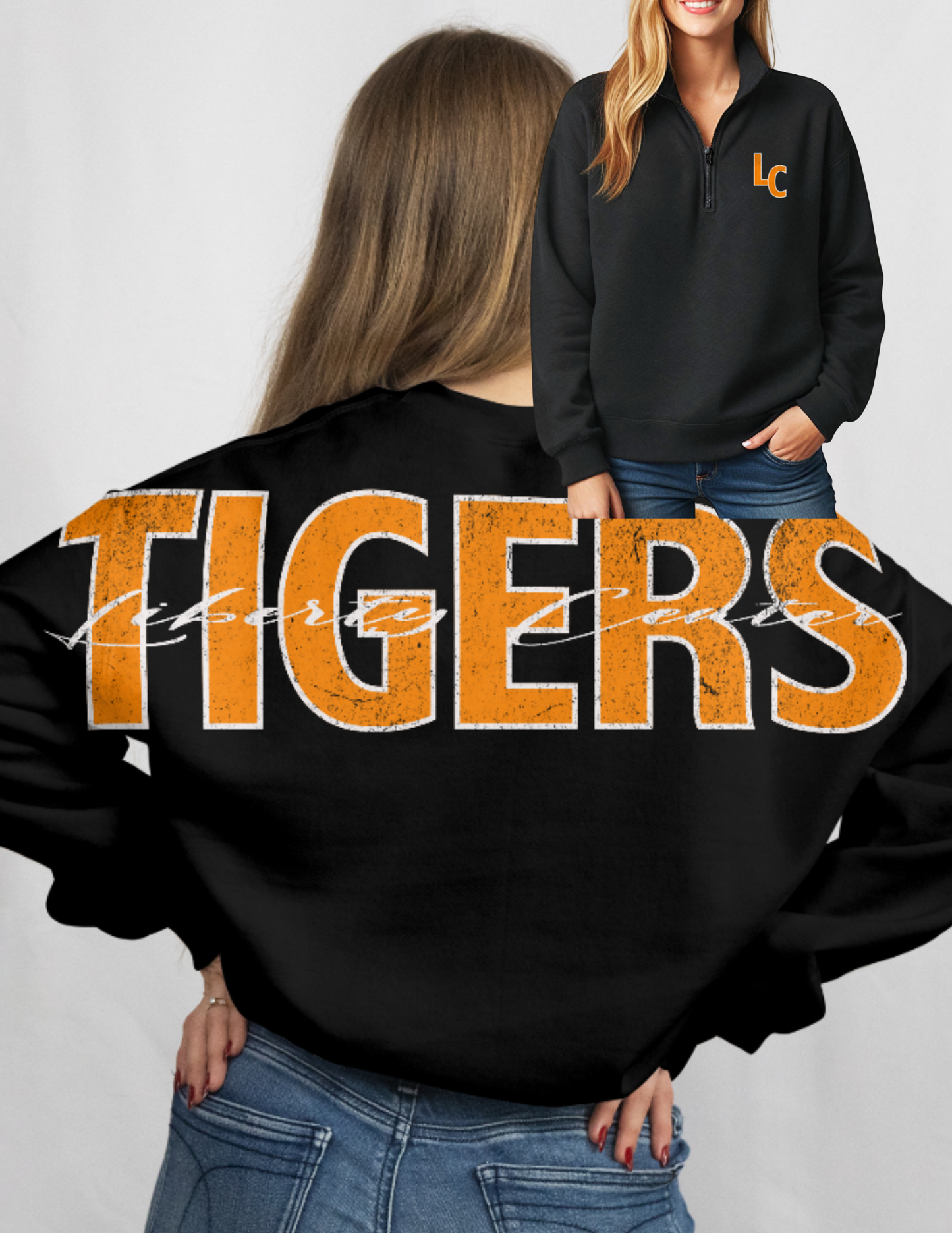 Tigers Big Back 1/4 Zip Up