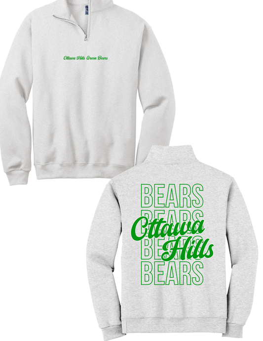 Ottawa Hills Green Bears Quarter Zip Sweatshirt