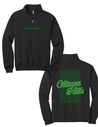 Ottawa Hills Green Bears Quarter Zip Sweatshirt