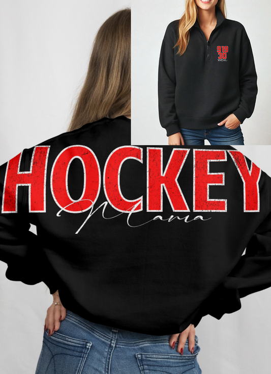 BG Hockey Mom 1/4 zip up