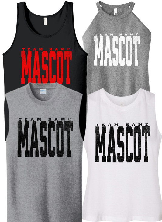 Custom School/Team Mascot Tank Tops