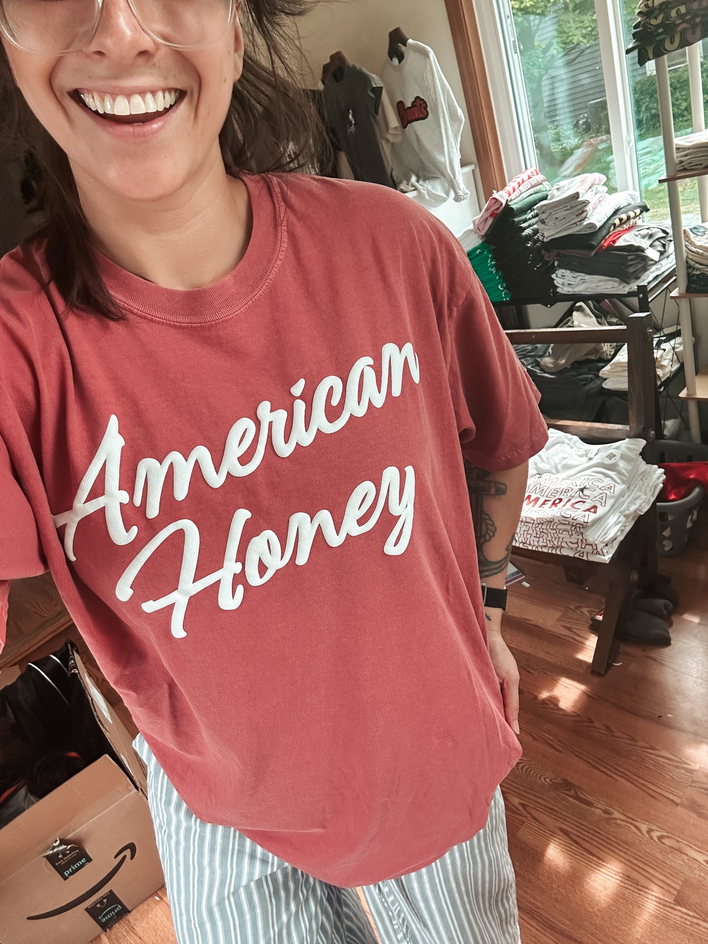 American Honey Puff Print Tshirt
