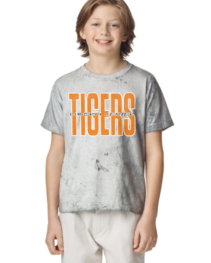 Tigers distressed Tie Die Tshirt