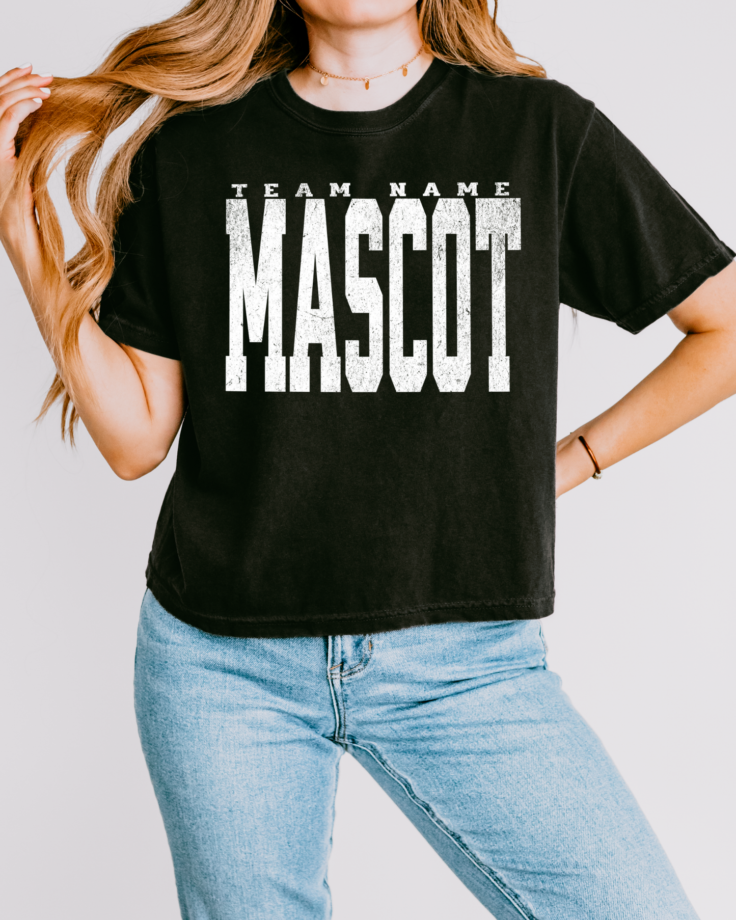 Custom School/Team Cropped Boxy tshirt