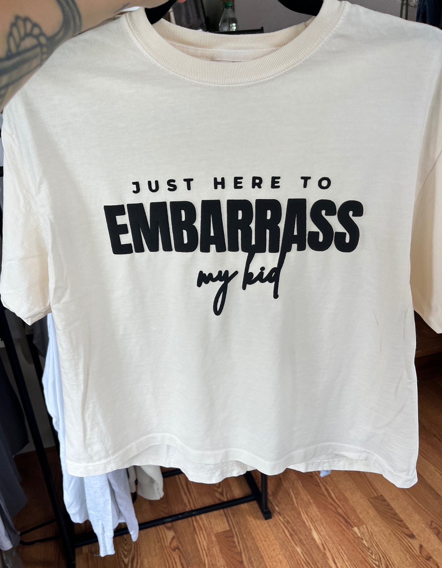 Just Here To Embarrass My Kid Boxy Tee