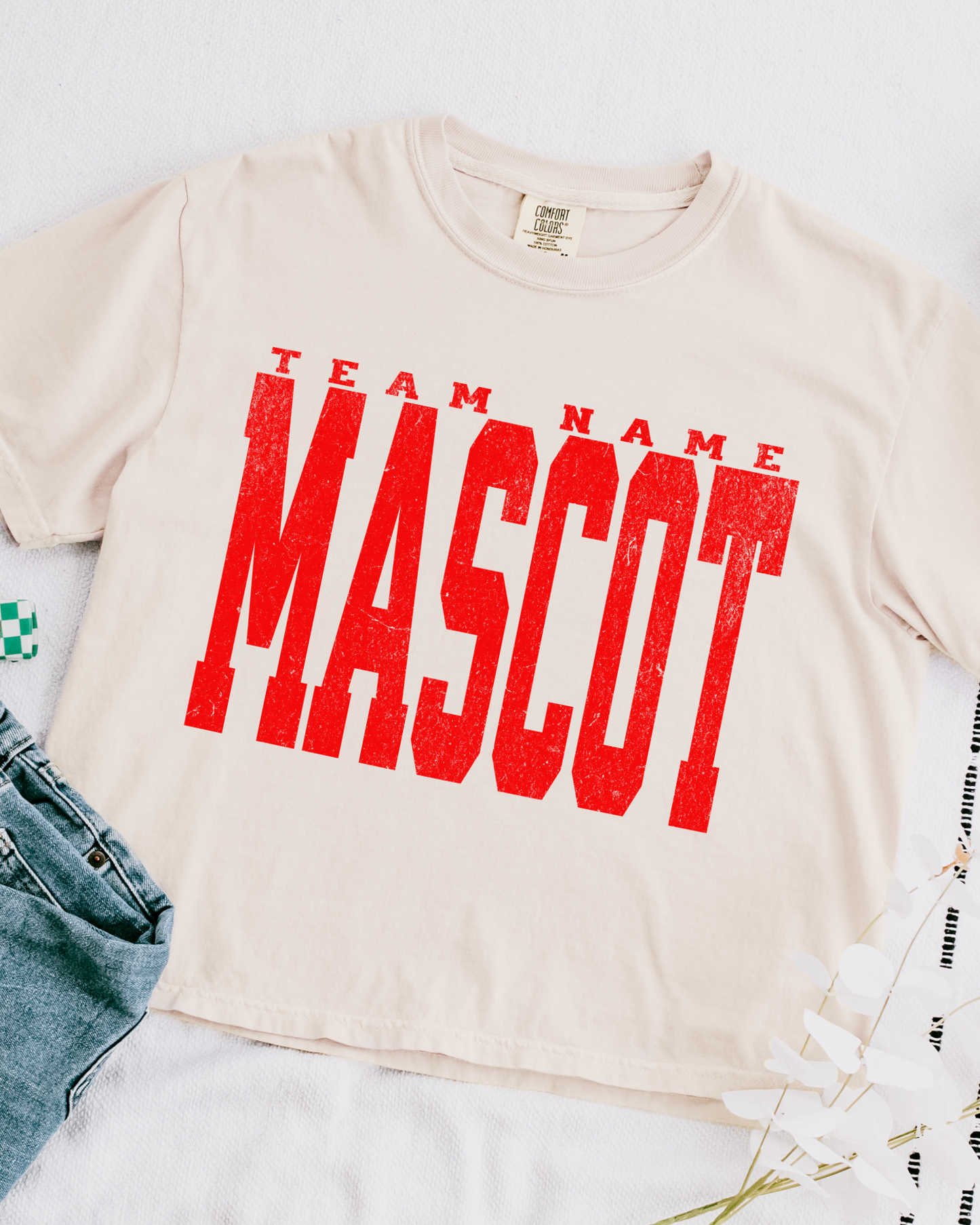 Custom School/Team Cropped Boxy tshirt