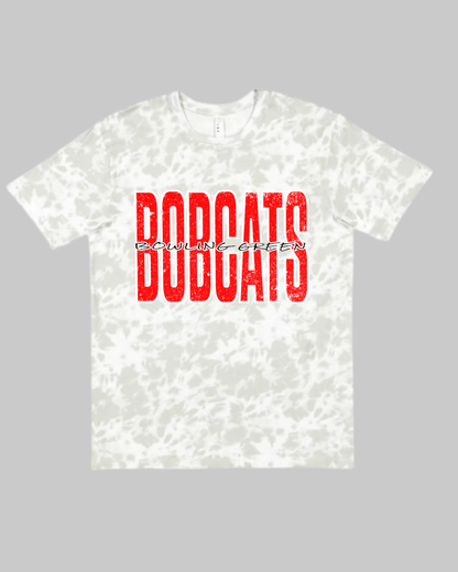 Bobcat distressed Tie Die Tshirt