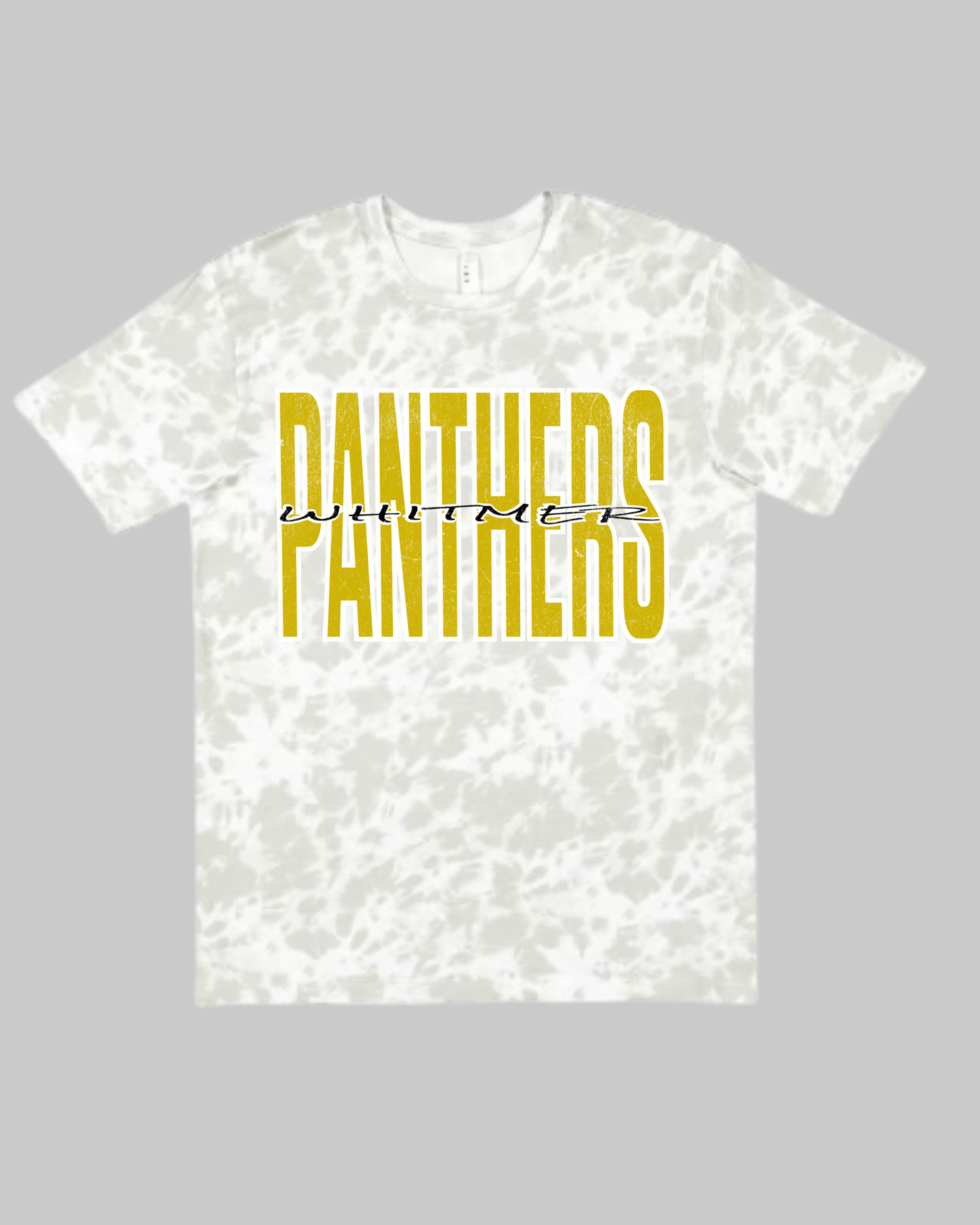 Panthers distressed Tie Die Tshirt