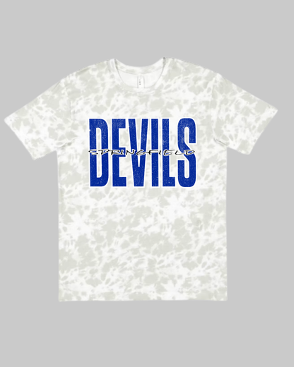 Devils distressed Tie Die Tshirt