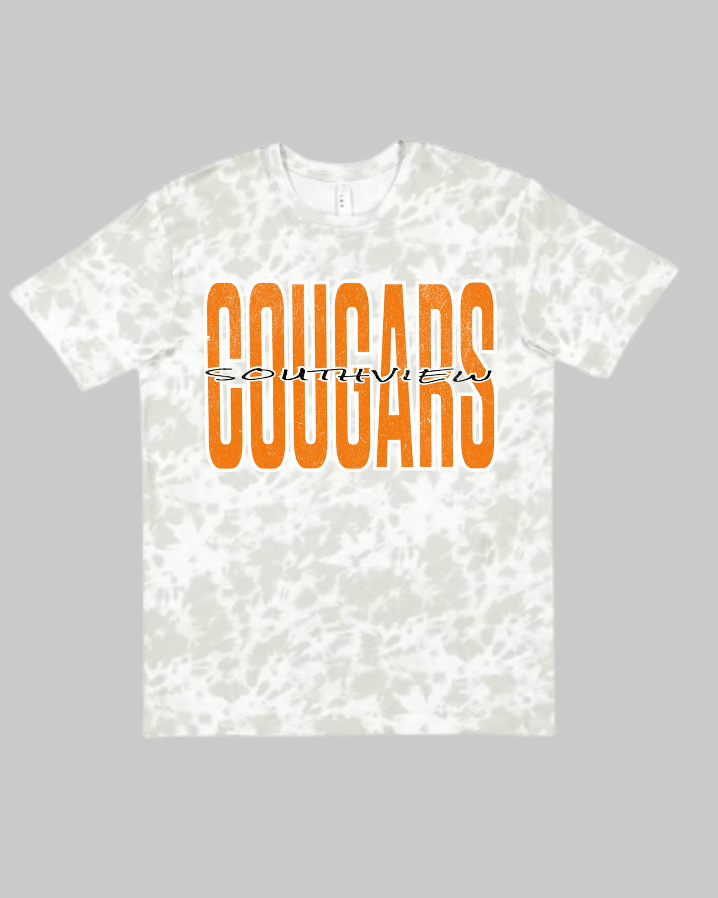 Cougars (Southview) distressed Tie Die Tshirt