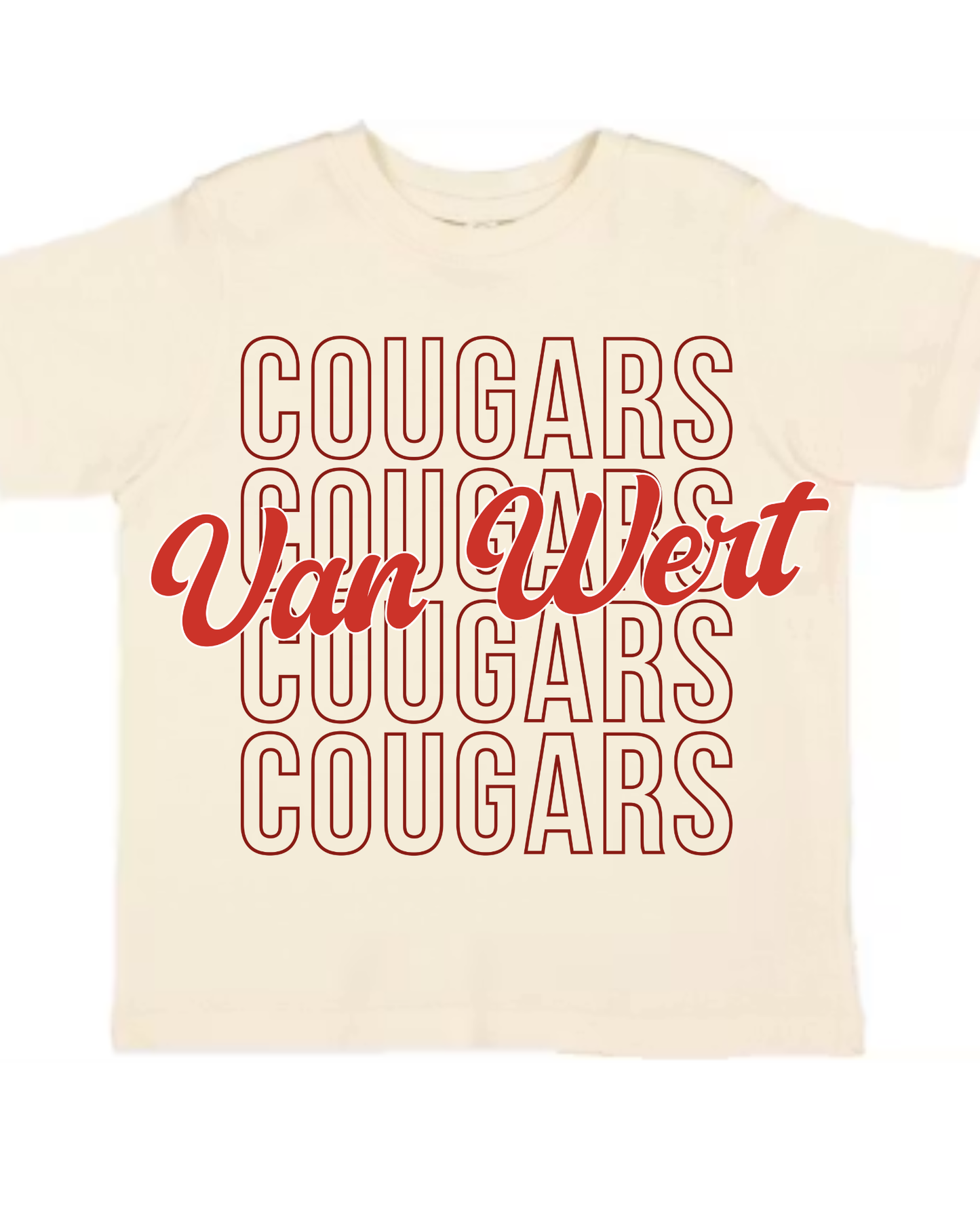 Van Wert Cougars Tshirt (Toddler-Adult)