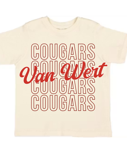 Van Wert Cougars Tshirt (Toddler-Adult)