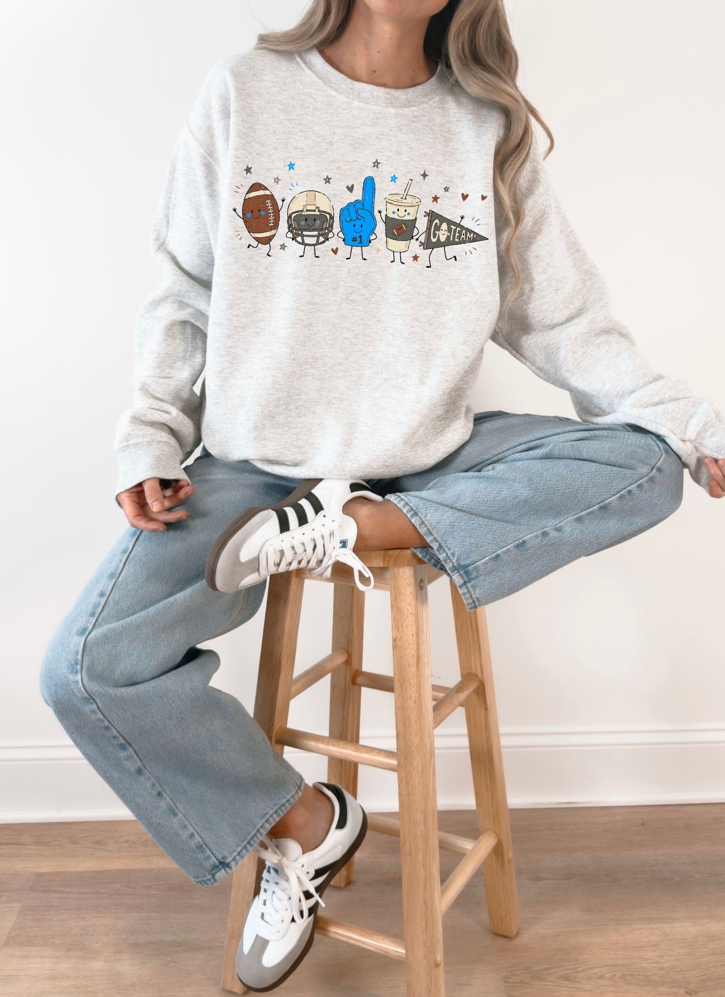 Football doodles Crewneck
