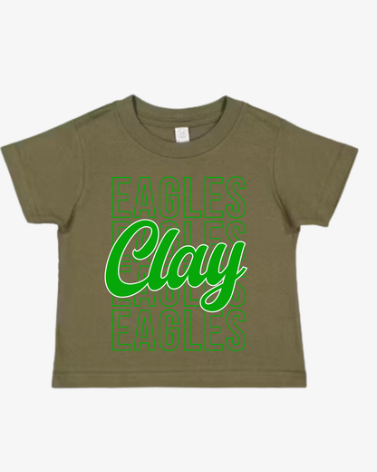Clay Eagles Tshirt (Toddler-Adult)