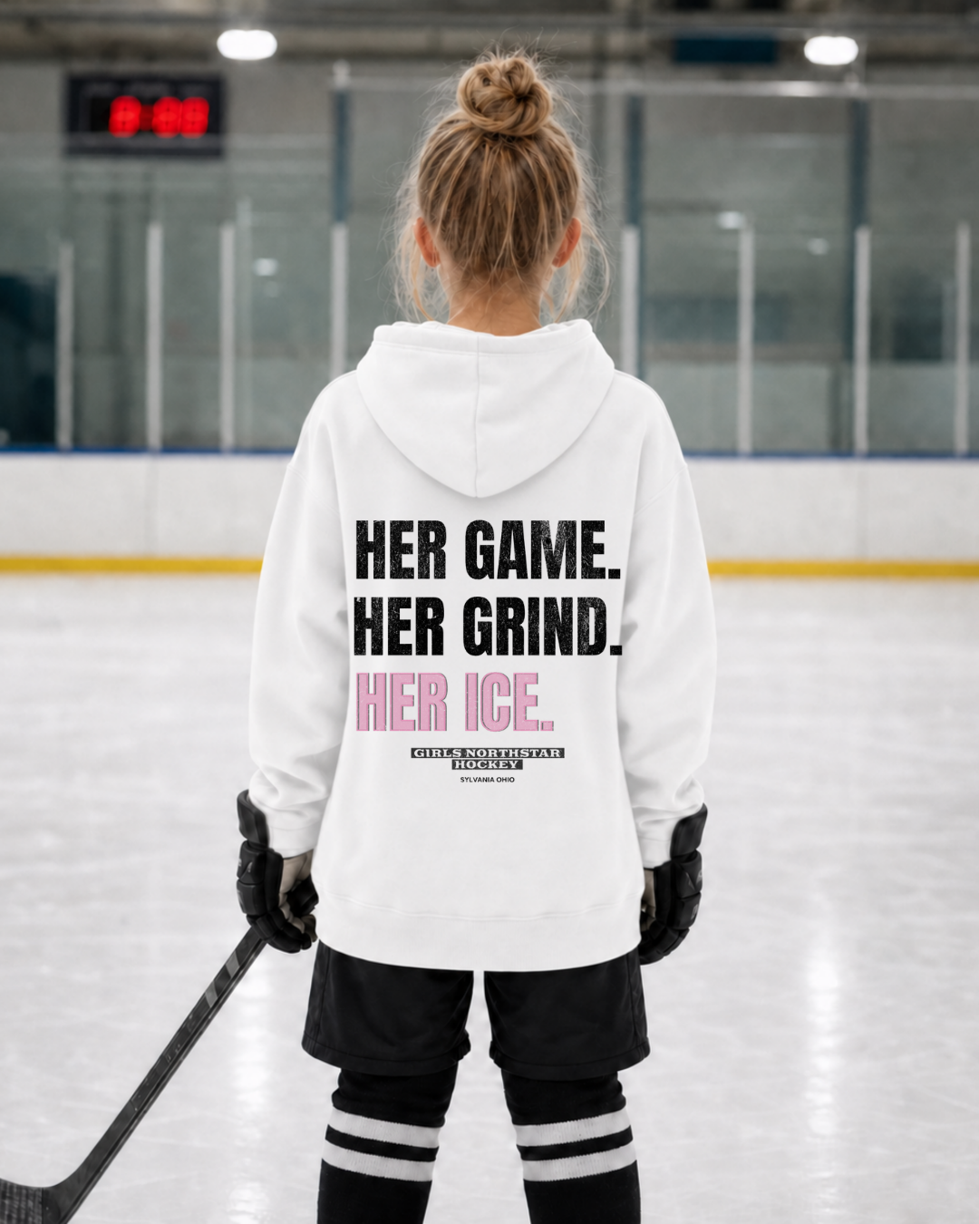 Her Game White Hoodie Youth-Adult