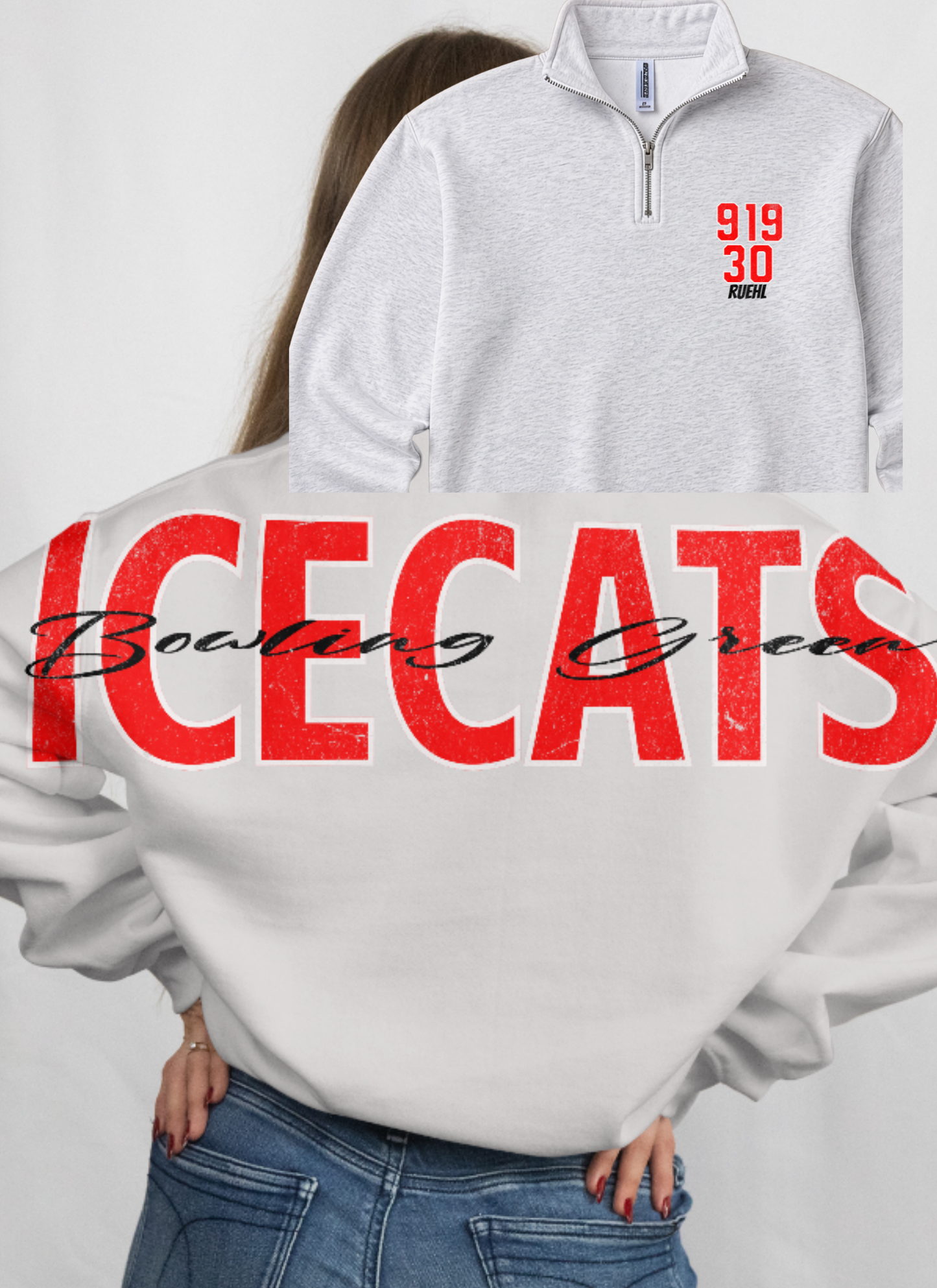 Ice Cat Big Back 1/4 zip up