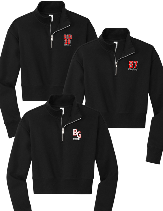 Mom Crop 1/4 zip up