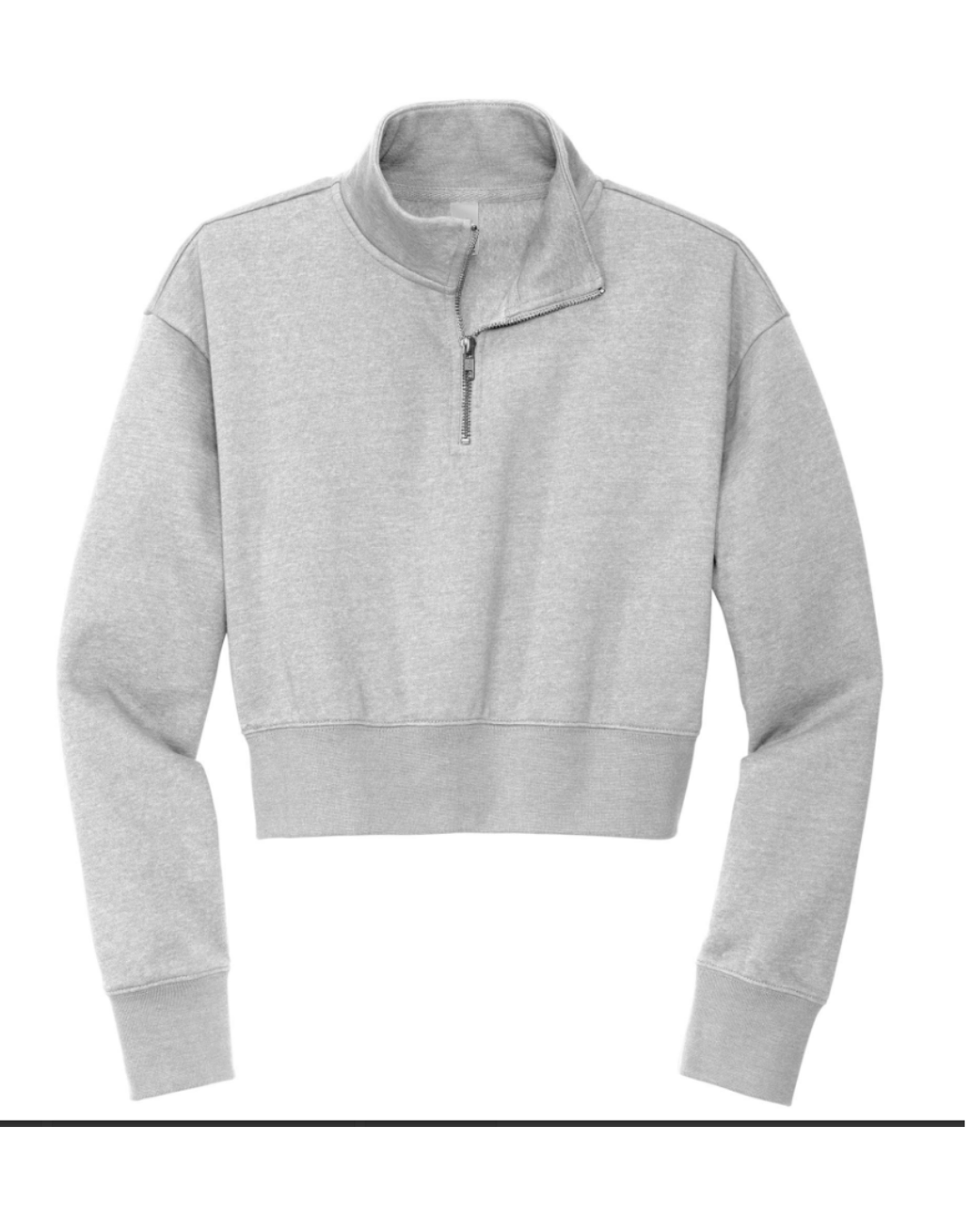 Cropped 1/4 Zip Up Puff Print Design
