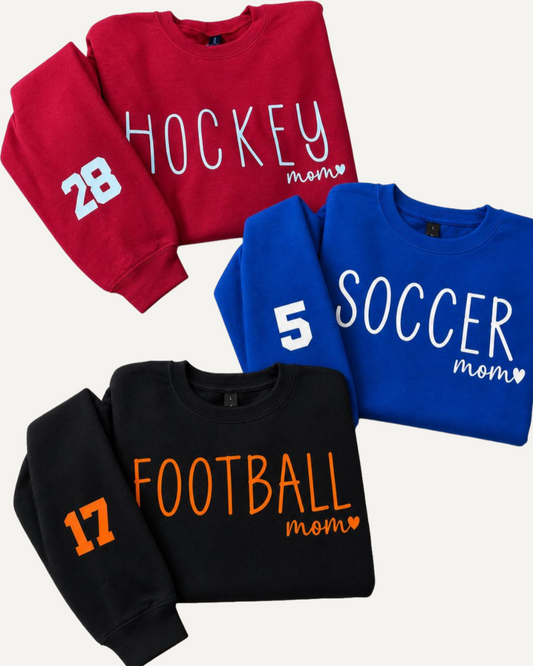 Custom Sport Mom Design Crewneck
