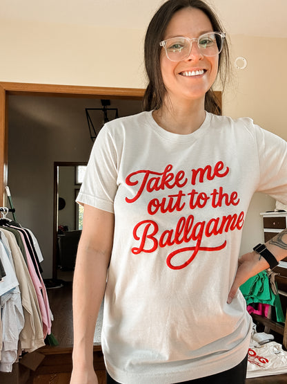 Take me out to the Ballgame Puff Print shirt