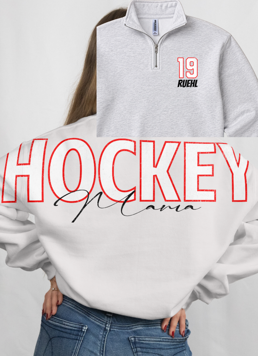 BG Hockey Mom 1/4 zip up