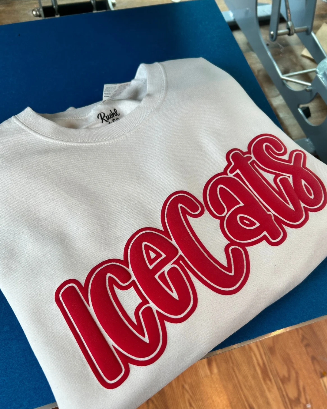 Custom Puff Print Design Crewneck