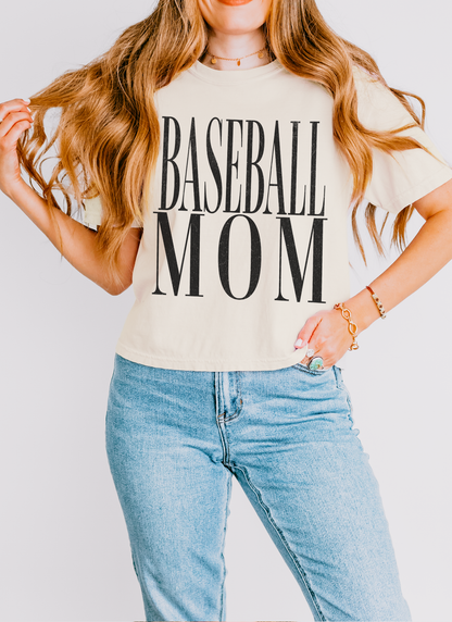Baseball Mom Tshirt (Crop or Full Length)