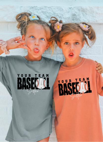Custom Baseball/Softball Sister Tshirt (Youth)