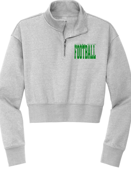 Women's Cropped Ottawa Hills Football zip up