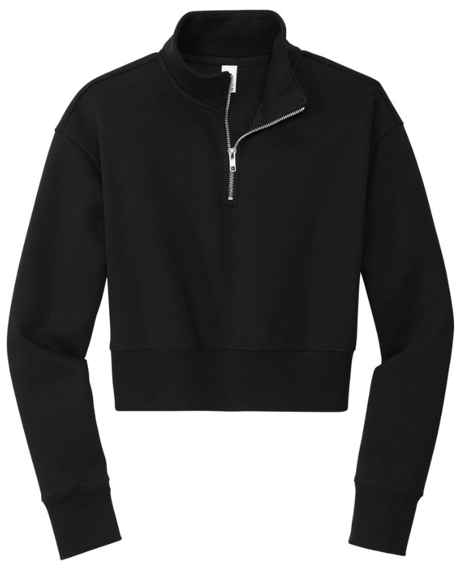 Cropped 1/4 Zip Up Puff Print Design
