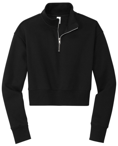Cropped 1/4 Zip Up Puff Print Design