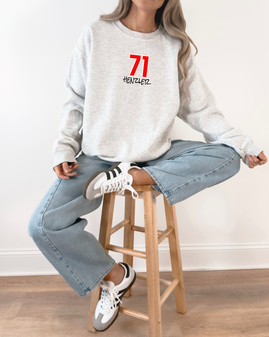 Red and White Ice Cats big back Crewneck