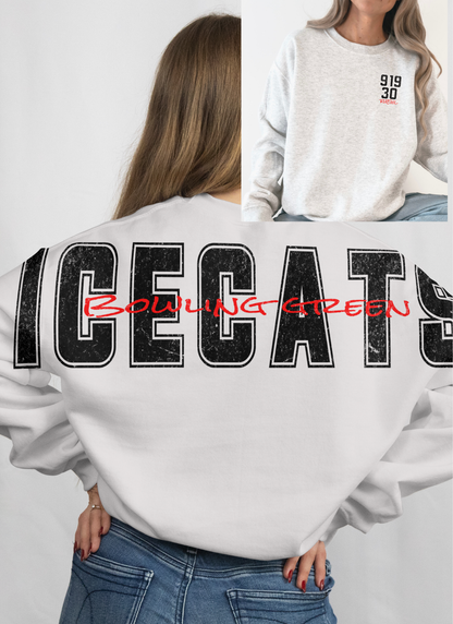 Solid Ice Cats Big Back Crewneck