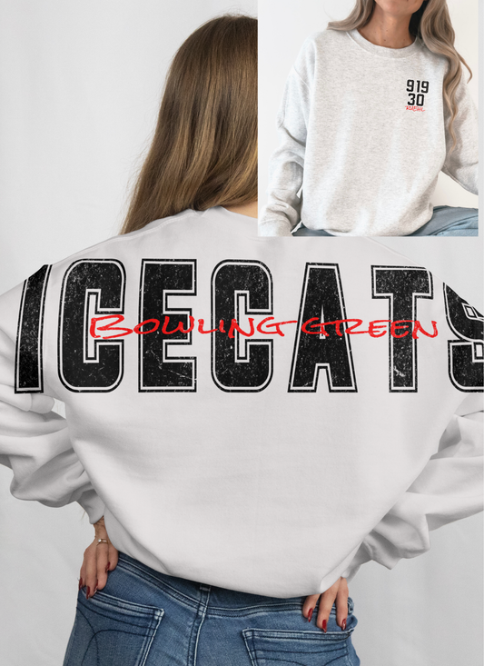Solid Ice Cats Big Back Crewneck