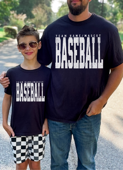 Custom Large print Baseball/Softball Tshirt