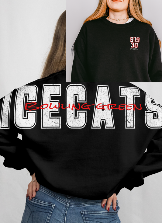 Solid Ice Cats Big Back Crewneck