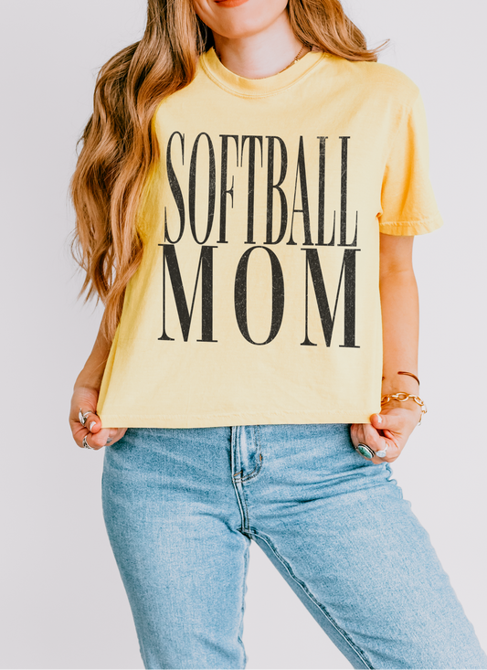 Softball Mom TShirt (Crop or Full Length)