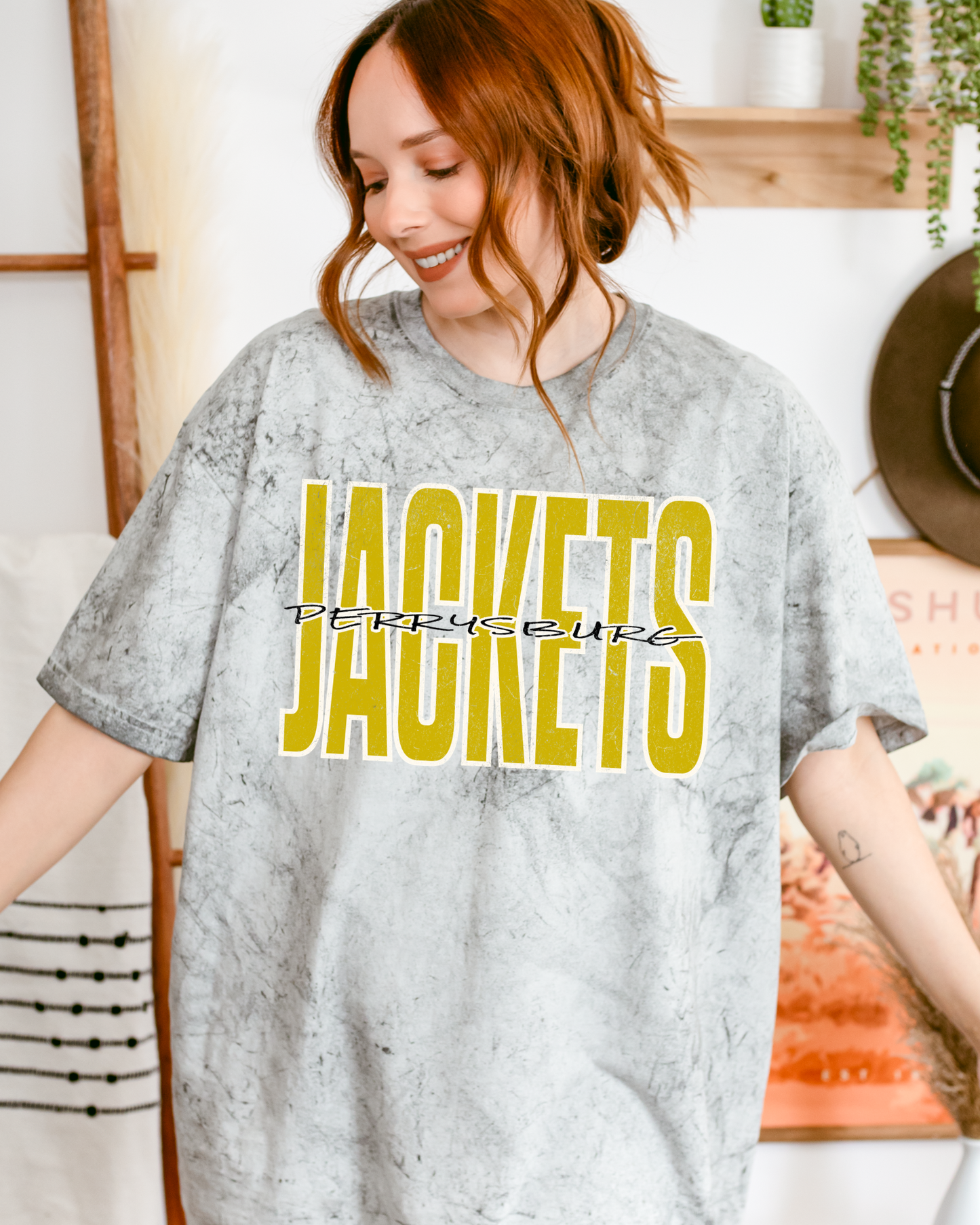 Jackets distressed Tie Die Tshirt