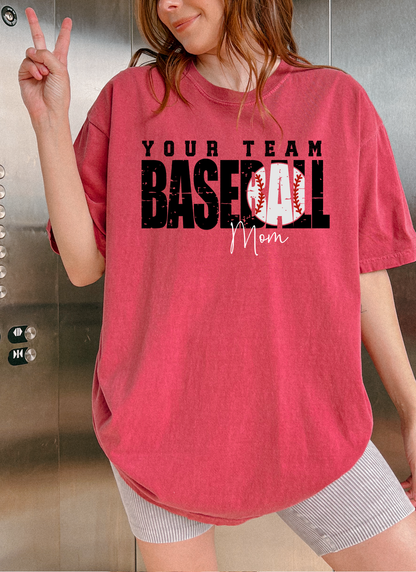 Custom Baseball/Softball  Adult Tshirt
