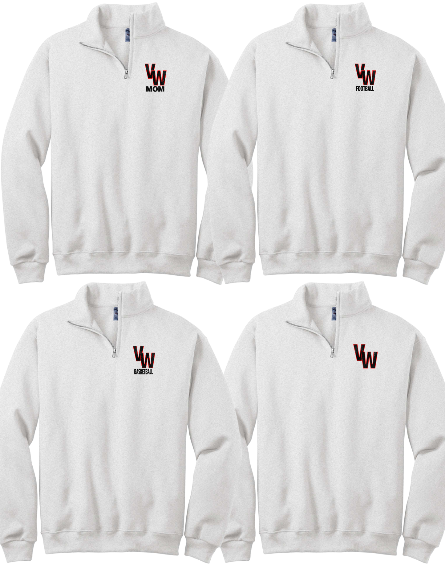 Cougar Mascot 1/4 Zip up Pull Over