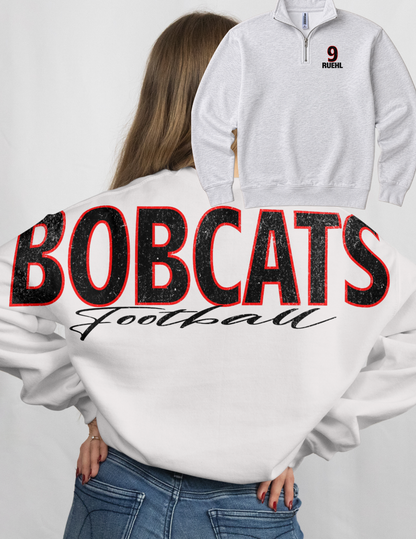 Bobcats Football 1/4 zip up big back