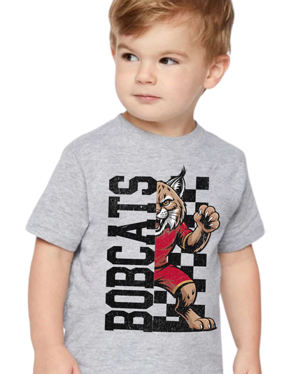 Checkered Bobcat Mascot